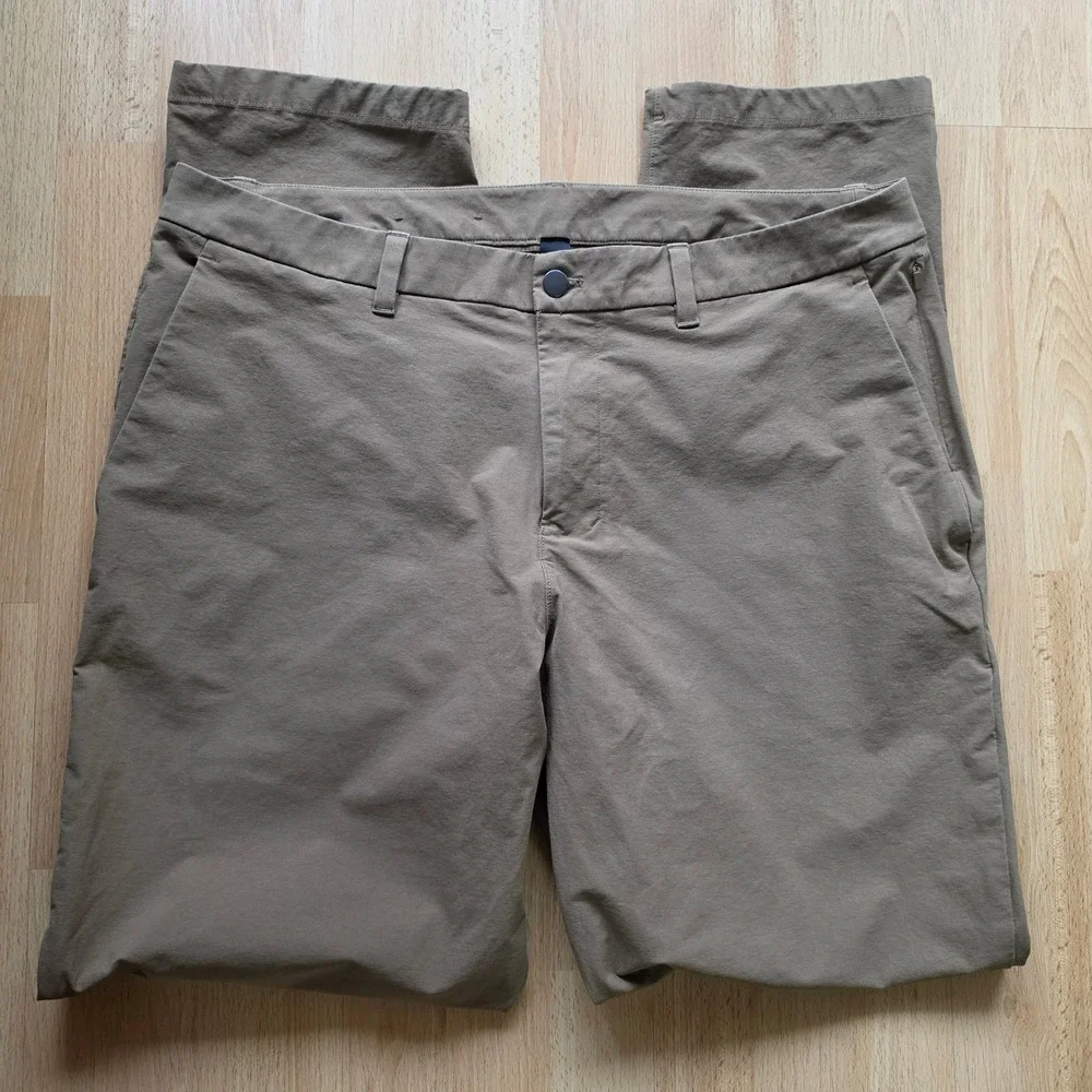 Lululemon Mens Commission Pant Slim Brown Tan Chino Size 38 x 32